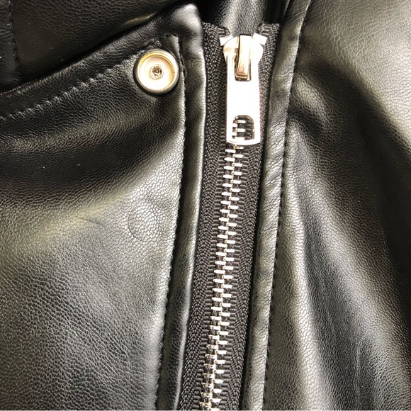 BNWT Princess Polly Black Breakeven PU Jacket Biker Motorcycle Vegan Leather - Picture 10 of 16